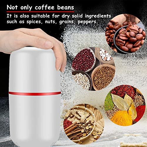 Electric Coffee Grinder, 120g Large Capacity Spice Grinder with Stainless Steel Blade, One-Press Operation, 150W Powerful Multifunctional Grinder for Coffee Beans, Nuts, Seeds, Peanuts, Grains, Herbs