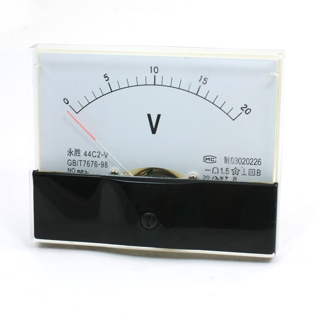 uxcell Analogue 0-20V DC Voltage Needle Panel Meter Voltmeter 44C2-V