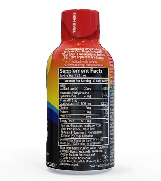 5 Hour Energy Drink Nutrition Runners High Nutrition
