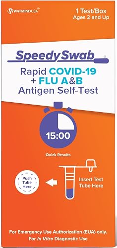 SpeedySwab COVID-19 and Flu A&B, 3-in-1 Antigen Rapid Combo Test ...