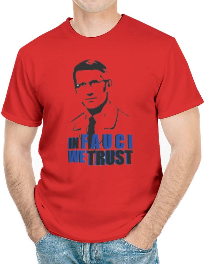 Dreaminos Dr Fauci in Fauci We Trust T-Shirt Short Sleeve Crew Neck Printing Tee Shirts