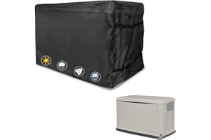 OWLCOVER Generator Cover,Heavy Duty 600D Waterproof Generator Cover for 7043 22kW Air Cooled Series Home Standby Generator, Black