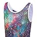 TFJH E One-piece Sparkle Dancing Gymnastics Athletic Leotard for Little Girl, Galaxy, 7-8Years(Tag No 8A)