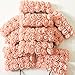 Artfen Mini Fake Rose Flower Heads 144pcs Mini Artificial Roses DIY Wedding Flowers Accessories Make Bridal Hair Clips Headbands Dress Champagne-Pink