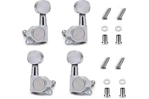 LGEGE Ukulele Tuning Pegs Parts,Suits for 4 String Ukulele Soprano Tenor Uke Tuning with Thicker head. Closed Knob,Making better Chords Classial Tool