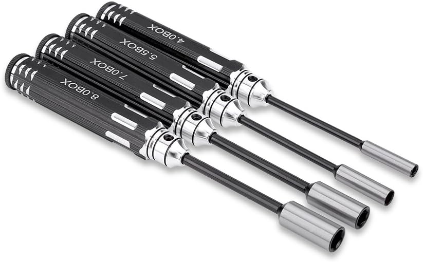 VGEBY1 Accessories 4pcs Hex Socket Nut Driver Set, 4.0MM, 5.5MM, 7.0MM, 8.0MM Parts for RC Cars Model Airplanes Adapter for Power Tools - Image 3