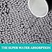 Turquoize Dog Pet Bath Towel 100% Microfiber Ultra Absorbent Quick Dry Towel (2 Pack) 32-Inch by 16-Inch Plus 24-Inch by 14-Inch Soft Chenille with Hand Pockets Gray