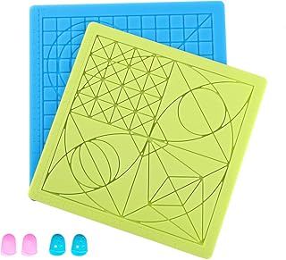 Sovol 3D-Stiftmatte, 2 PCS 3D-Druckstift Pad Silikonmatte Groß Grundvorlage mit 4 Fingerschutz, kompatibel mit allen 3D-Stiften, großartige Werkzeuge für 3D-Anfänger/Kinder
