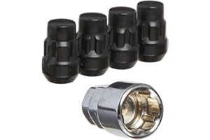 WEST COAST WHEEL ACCESSORIES 12X1.5 Bulge Acorn 1.38" Lock Set Black