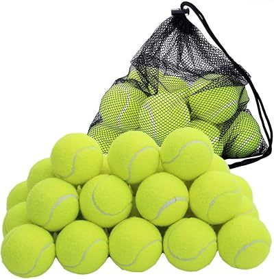 STERUN Tennis Balls 24 Pack with Storage Bag Durable Thick Walled Balls