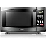 Toshiba EM925A5A-BS Microwave Oven with Sound On/Off ECO Mode and LED Lighting, 0.9 Cu Ft/900W, Black Stainless Steel