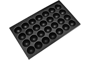 Anxingo Takoyaki Pan - 28 Hole Takoyaki Maker Baking Pan 1.5" Half Sphere Takoyaki Maker for Baking Cooking,Aluminium