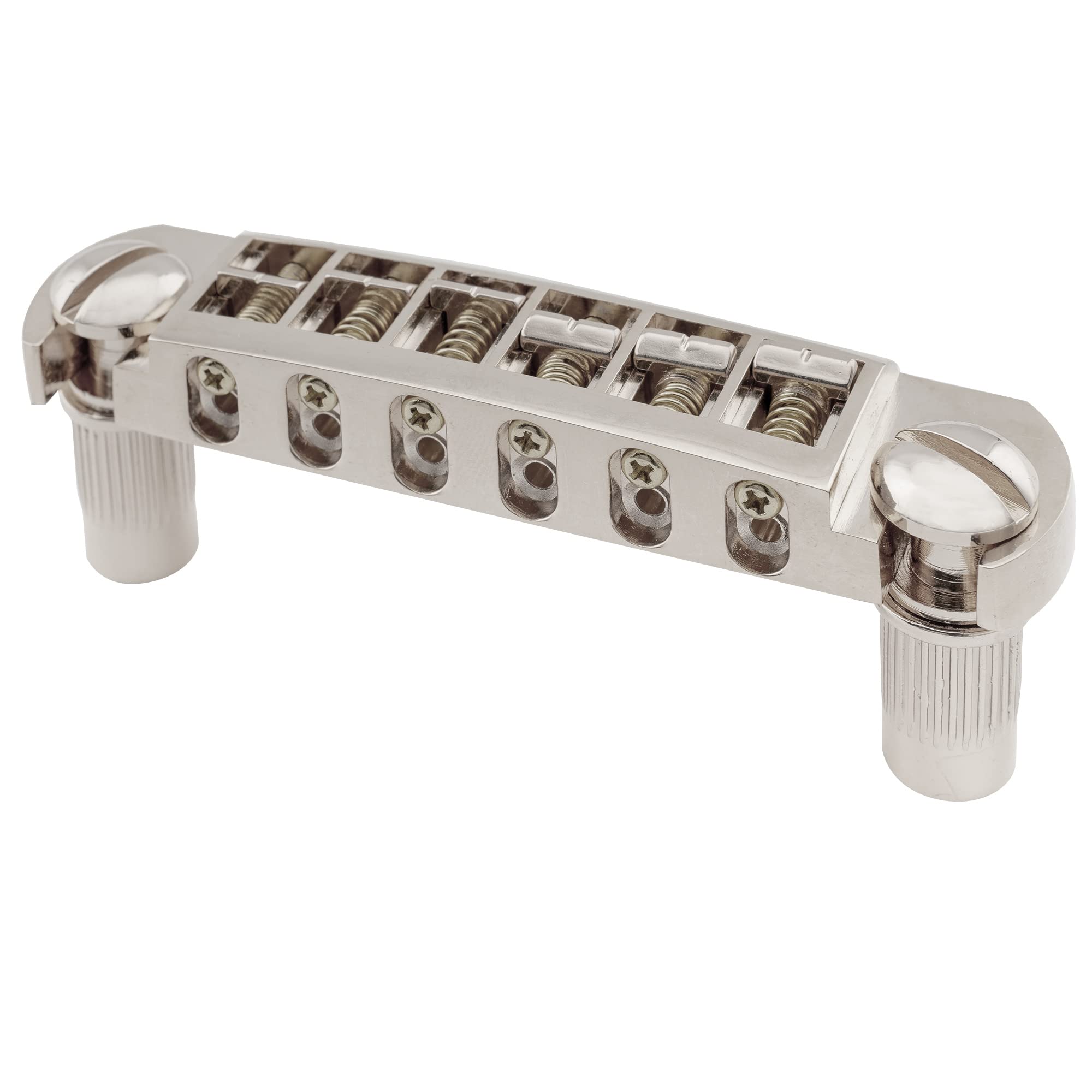 Musiclily Pro 52.5mm Pigtail Style Adjustable Wraparound Bridge Tailpiece for Les Paul Style Electric Guitar, Nickel