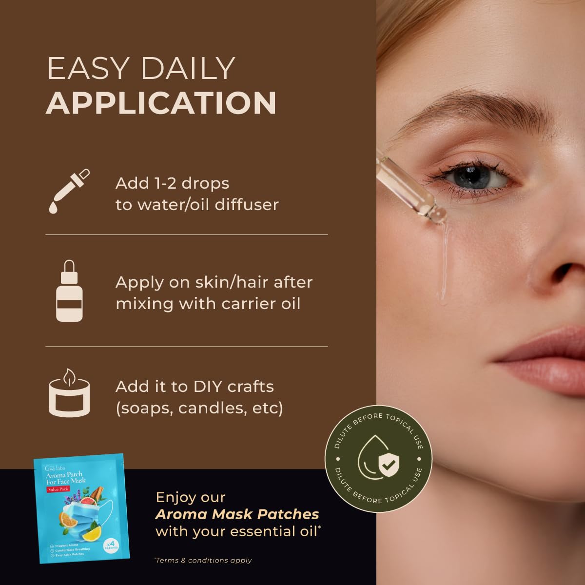 Gya Labs Australian Tea Tree Essential Oil - 0.34 Fl Oz - for Hair, Skin, Diffuser, Aromatherapy & DIY Candle Making Scent