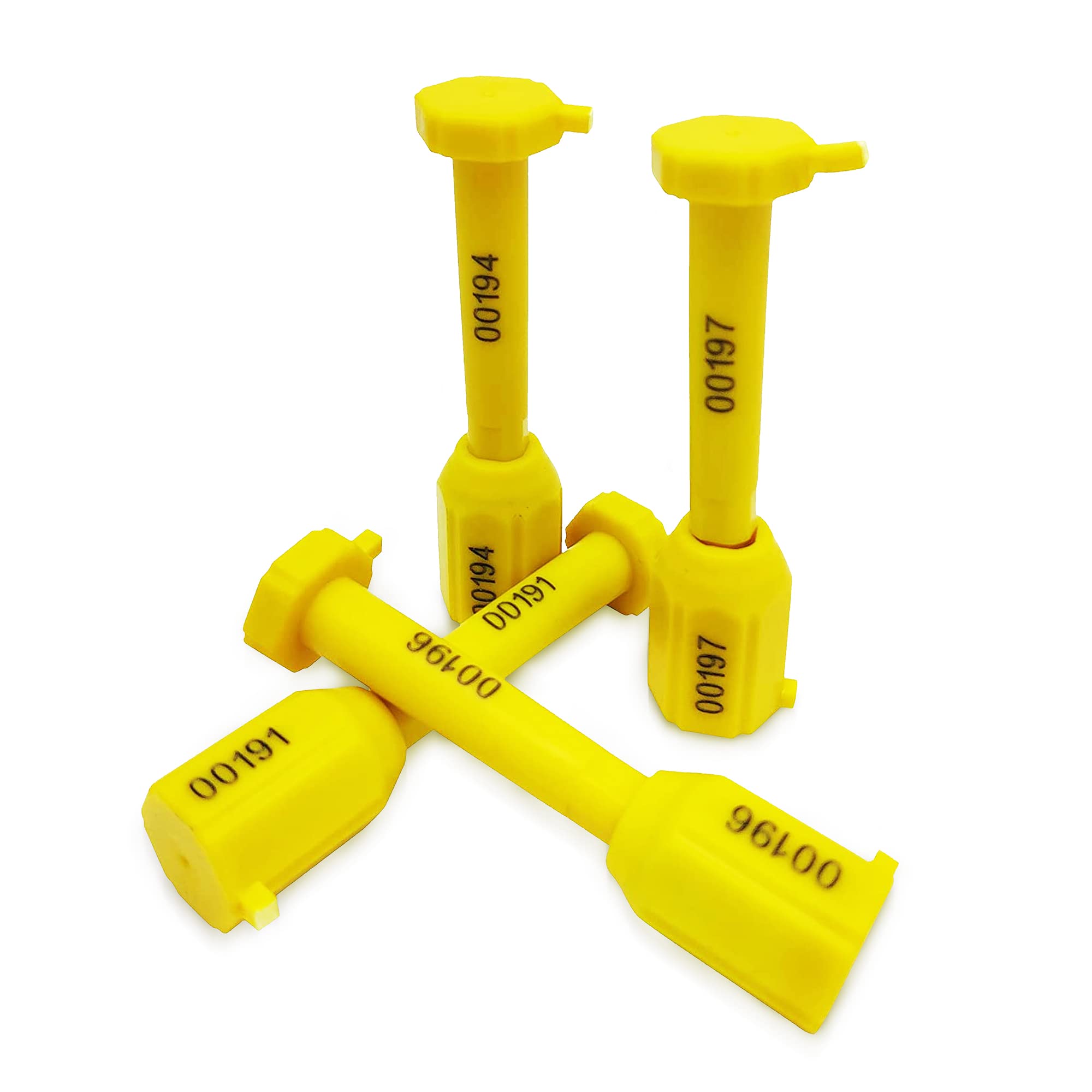 DOJA BARCELONA | Seals for Container | Pack 10 | Heavy Duty High Security Bolt Seal | Consecutively Numbered Lock with Plastic Covers | Door Hardware Locks for Shipping Containers, Train Wagons