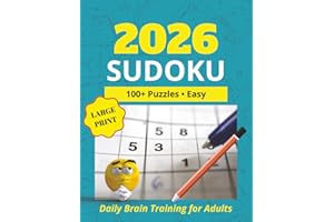 2026 sudoku puzzle book for adults: 100+ Puzzles Easy Difficulty for Brain Training & Stress Relief | logic puzzle book | Sud