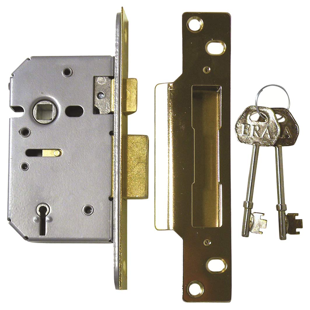 ERA 202-31 Viscount 2.5-inch/ 64mm 5 Lever High Security Mortice Sashlock - Brass Effect, Gold