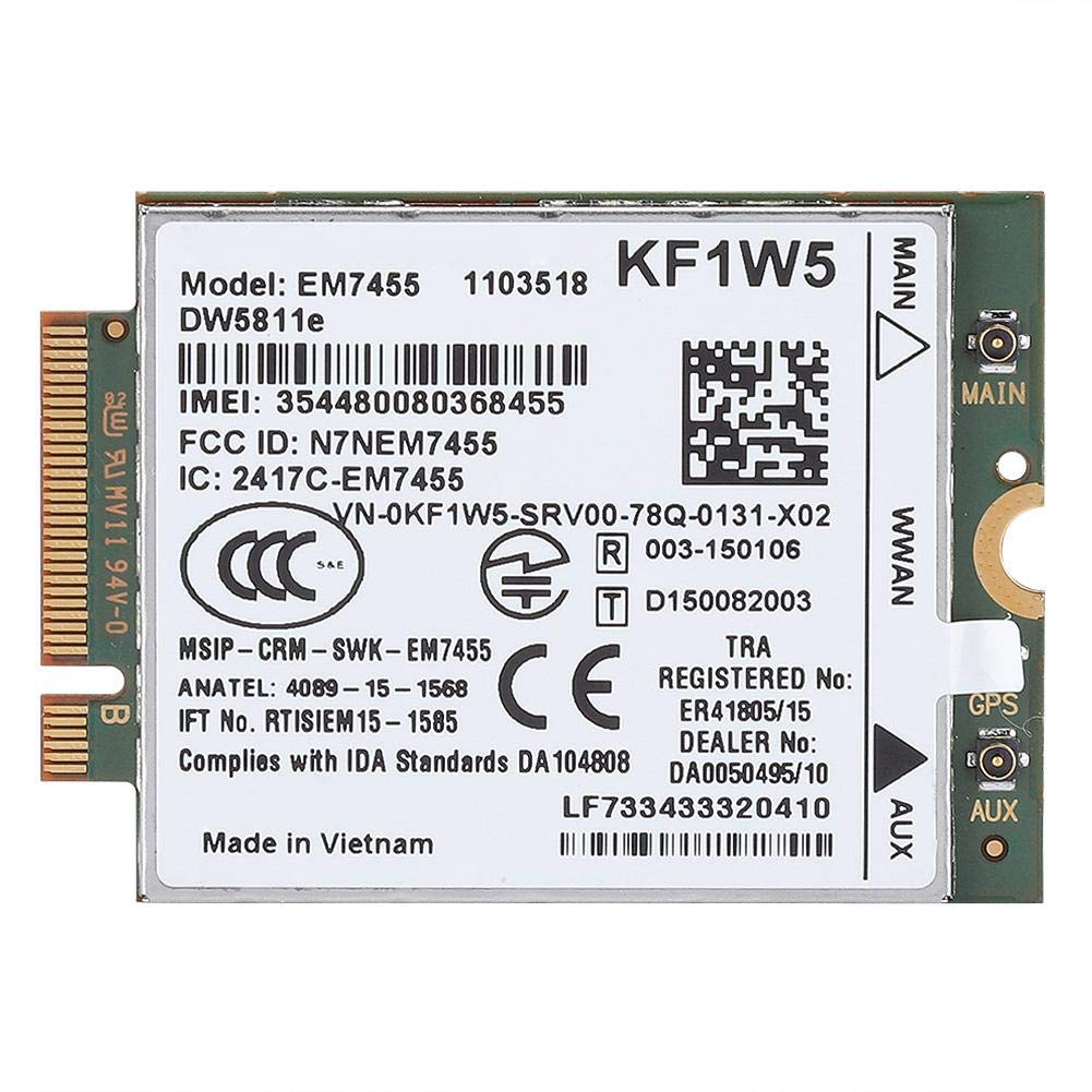 Bewinner 4G LTE Module, Wireless EM7455 4G LTE Module 300 Mbps Replacement 4G Module for Dell DW5811e Qualcomm 4G LTE WWAN NGFF Card Module