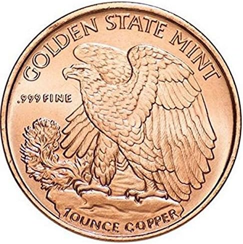 5 Copper Coins 1 oz .999 pure Walking Liberty Round in a jewelry pouch