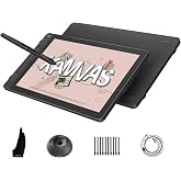 HUION Kamvas 13 (Gen 3) Drawing Tablet with Screen 16K Pressure PenTech 4.0 | 13.3-inch Full-Laminated Art Tablet with Anti-Sparkle Canvas Glass, 99% sRGB, Dual Dials for Digital Art, Designing, Black
