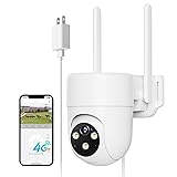 LIWAN 4G LTE Cellular Security Camera Wired, No