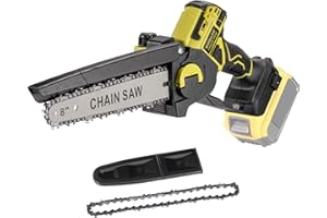 3D VO INN Mini Chainsaw for Dewalt 20V MAX Battery, 8-Inch Brushless Cordless Pruning Chainsaw, 24.6FT/S Fast Powerful Cutting, 4000RPM Electric for Wood Cutting(Battery Not Included) (Green)