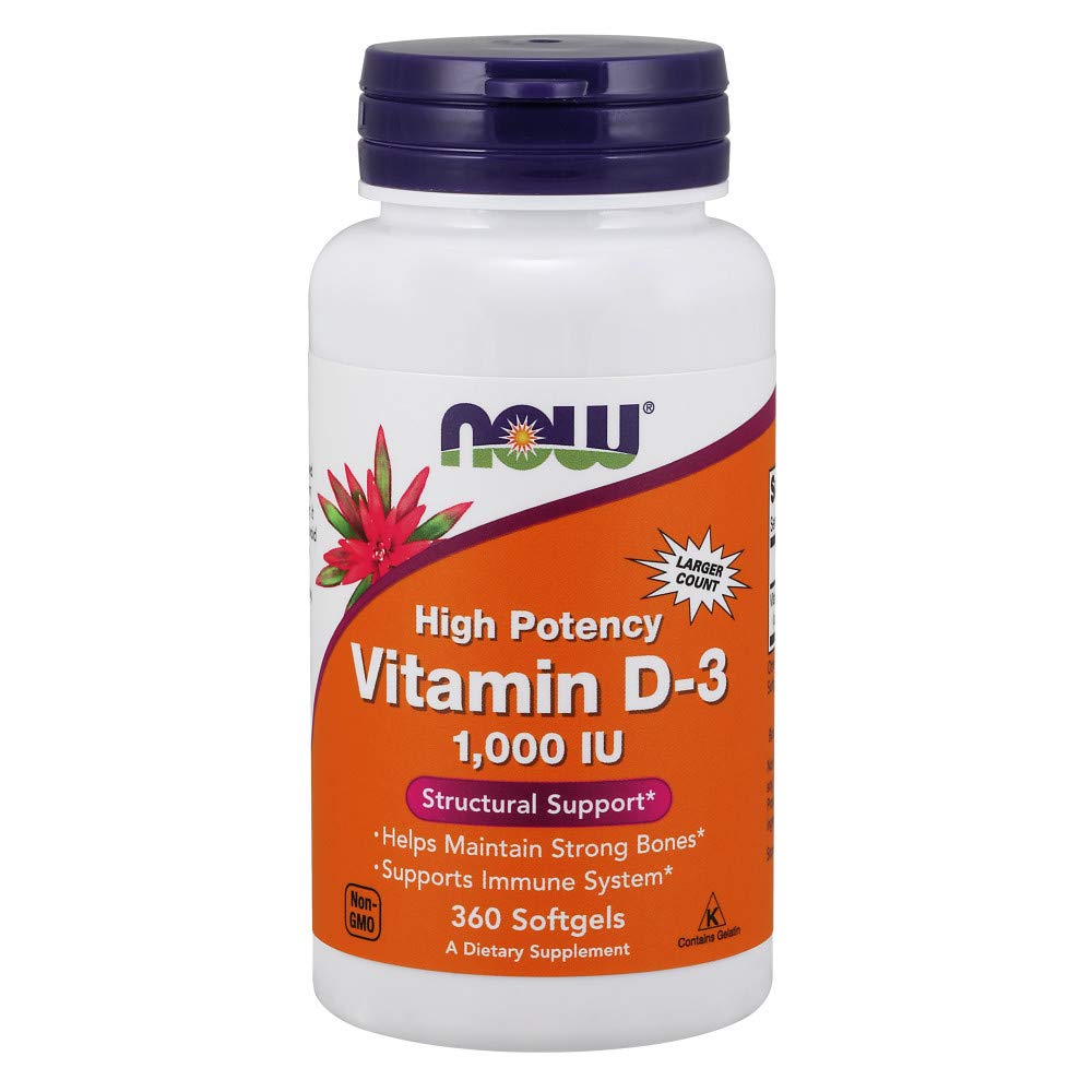 Now Supplements, Vitamin D-3 1000 IU, 360 Softgels