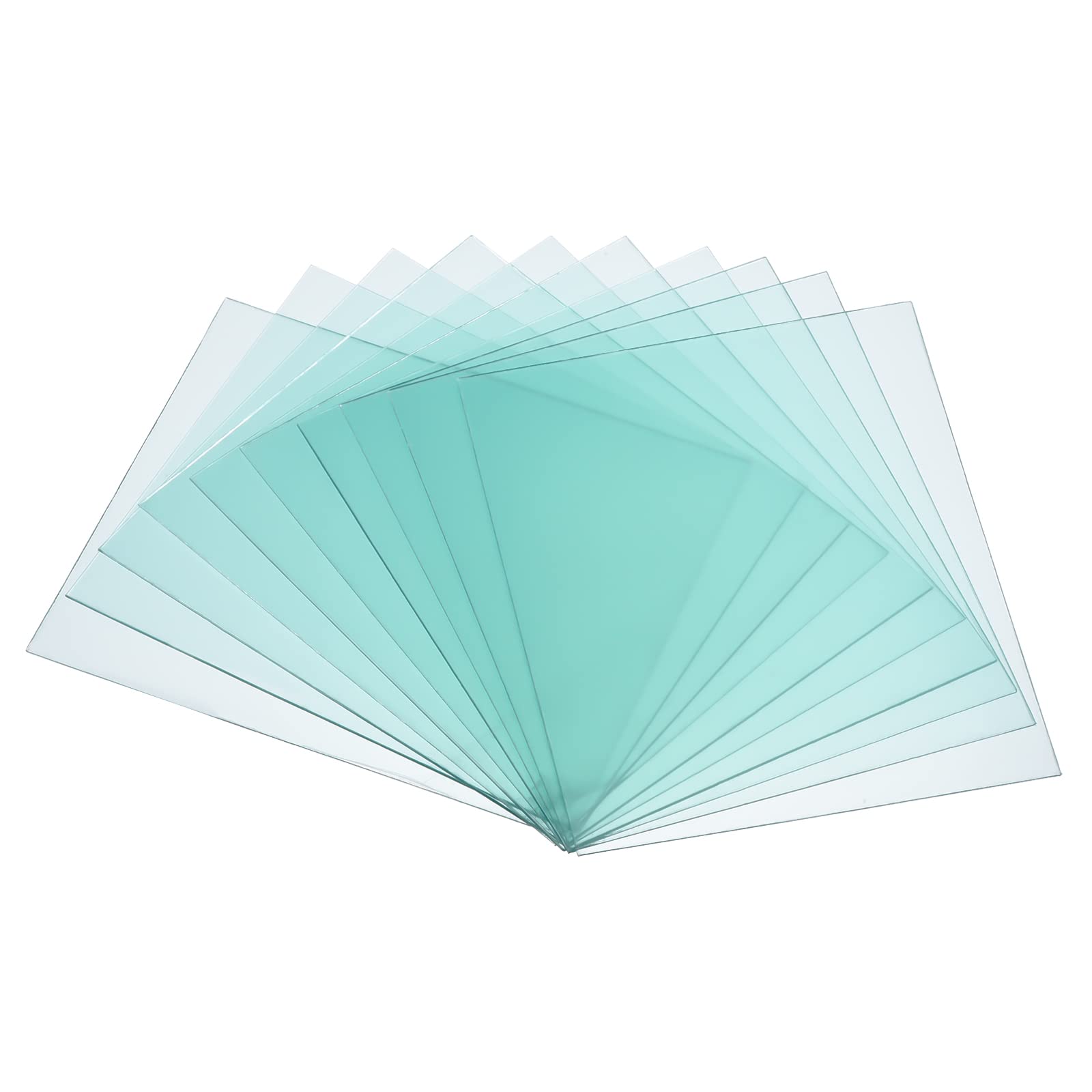 PATIKIL 4.3 x 3.5 Inch Welding Protection Lens, 10 Pack Transparent Protective Replacement Right Angle for Solar, Clear