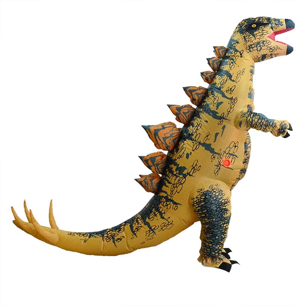 HHARTS Adult Dinosaur Inflatable Costume Blow Up Fancy Dress Costume for Halloween Cosplay Party Christmas Unisex Stegosaurus Inflatable Costume