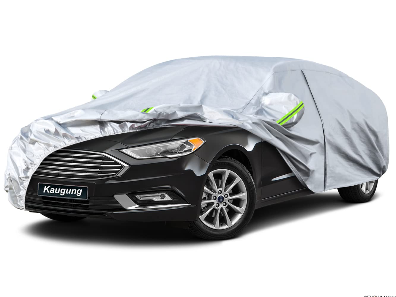 Photo 1 of Kaugung 6 Layers Car Cover Custom Fit Ford Fusion Sedan from 2005 to 2025, Waterproof Car Cover All Weather for Automobiles Outdoor Indoor with Zipper Door, Sun Rain Dust Snow Protection.