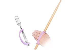 EazyHold Lavender Silicone Assistive Universal Cuff, Hand Grip Device for Limited Mobility, Rehabilitation, Cerebral Palsy, Daily Living Aid, Therapy Equipment for Arthritis, Parkinsons 2-pack 5.25"