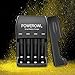POWEROWL AA AAA Smart Battery Charger(Micro Inport) with Fast Charging Indicator for Ni-MH Ni-CD Batteries No Adapter