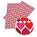David accessories Heart Love Pattern Printed Faux Leather Sheets Fabric Canvas Back 9 Pcs 8