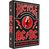 Bicycle ACDC Playing Cards, Features Iconic ACDC Song Titles and Band Designs, Red and Black, 1 Deck