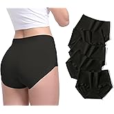 ARESUN Women Underwear Seamless Full Coverage Cotton Briefs No Show Invisible Stretch Hipster Ladies Panties 5 Pack
