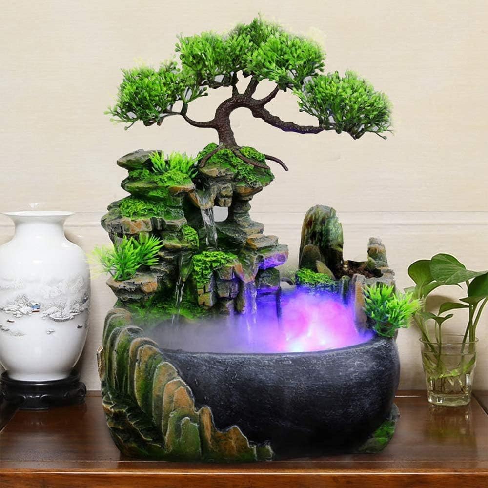 SURPRIZON Mini Mist Maker, Indoor Tabletop Fountain Mister Foggers, Small Pond Fog Machine Atomizer Air Humidifier Perfect for Water Feature, Halloween, Christmas and Other Holidays (Silver): Home & Kitchen