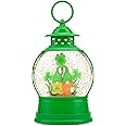 PestiLite St Patricks Day Lucky Shamrock Gnomes Snow Globe for St Patricks Day Decorations,6H Timer, USB/Battery Operated,St Patricks Day Decor for Home Indoor/Outdoor and Home Party Supplies
