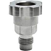 KEHE REFINISH Paint System Spray Gun Cup Adapter(#101/#S43) for Select Iwata and AirGunsa Paint Guns,Connects Numerous Paint Gun to KEHE Paint Spray System(1/4Male,19 Thread BSP) Stainless Steel