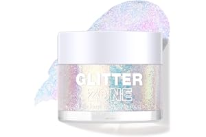 KYDA Holographic Body Glitter Gel, Makeup Sparkling Glitter Chunky Mermaid Sequins, Glitter Makeup for Face&Body, Lasting Quick Dry, Eyeshadow Chunky Glitter Gel, by Ownest Beauty-#02