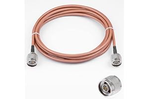 POBADY N to N Male Jumper N Male to N Male Low Loss Coaxial Cable RG400 10FT/3M for 3G 4G 5G LTE Antenna Ham Radio GPS WiFi