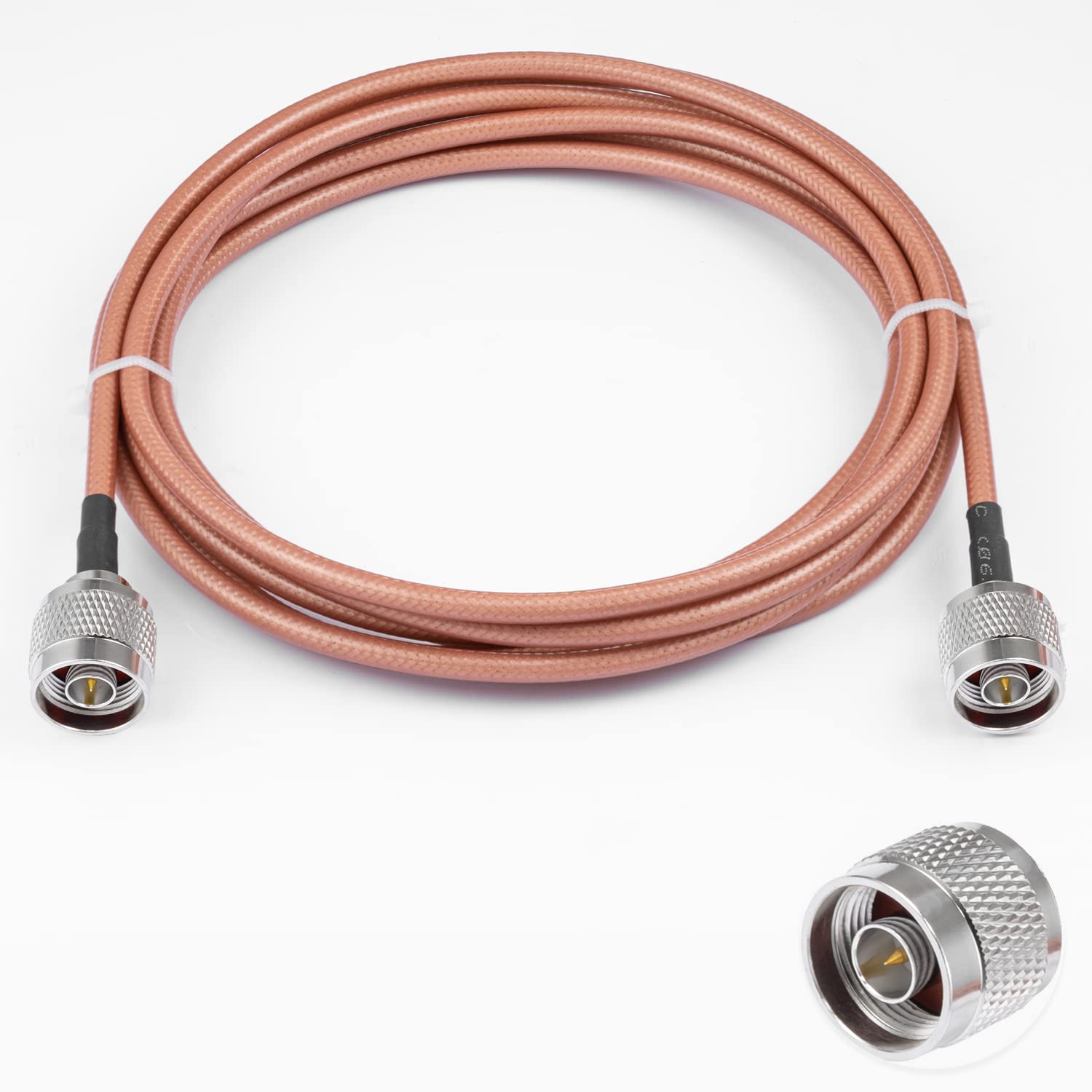 Vecys N Male to N Male Low Loss Coaxial Cable RG400 10FT/3M for 3G 4G 5G LTE Antenna Ham Radio GPS WiFi
