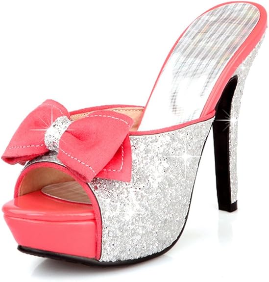 YOUYEDIAN High Heel Slippers Casual Lazy Shoes Wild Ladies Slippers Women's Fashion Pointed 