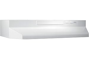 Broan-NuTone F402411 Exhaust Fan for Under Cabinet Two-Speed Four-Way Range Hood, 24-Inch, White on White