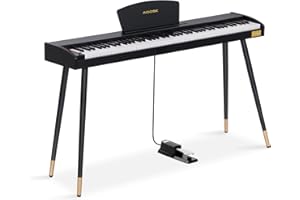 AODSK 88 Keys Digital Piano,Full-size semi weighted key,128 Tones & Rhythms, MIDI/USB Connectivity, Headphone Jack