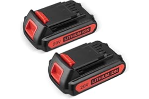 Dutyone 2 × 3.0Ah 20V Replacement for Black and Decker Battery, Compatible with Black and Decker 20V Lithium Battery LBXR20 L