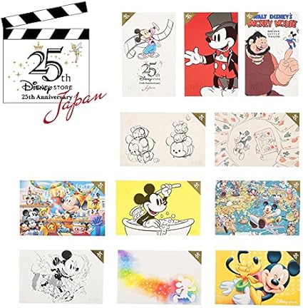 Amazon ポストカード セット1 ディズニーストア ジャパン25周年記念 レターセット 文房具 オフィス用品