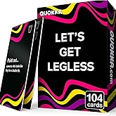 QUOKKA Card Games for Adults Let’s Get Legless – Adult Games for Party Game Night - Hilarious Challenge with 104 Tasks for Fun Parties and Board Games Night - Easy Rules - Replayable Fun