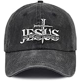 Christian Jesus Hat for Men Women, Adjustable Cotton Embroidered The Way The Truth The Life Baseball Cap