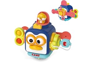 JRUXJWI Busy Cube Baby & Toddler Toys, Montessori Sensory Busy Board Travel Toys for Toddlers 2 3 Years Old, Educational Learning Fidget Toys 18-36 Month…