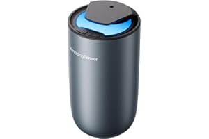 Waterless Diffuser for Essential Oil, Car Air Freshener Diffuser with 3 Mist Grades & 3 LED Light Colors, Auto On/Off, Rechar